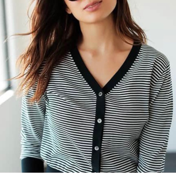 Mexx | black & white stripe cardigan - Picture 10 of 12